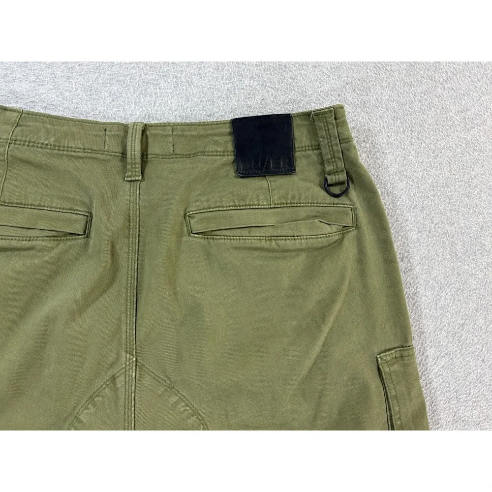 Du/er Stretch Canvas Work Shorts (Men's 32) Green - 10